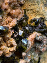 Load image into Gallery viewer, Gemmy Green Garnet on Matrix – Pakistan Collector Specimen
