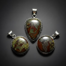 Load image into Gallery viewer, PENDANT | Dragonblood Jasper| 925 Silver Plated

