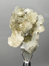 Load image into Gallery viewer, Druzy Apophyllite over Golden Calcite &amp; Black Chalcedony Stalactites | Deccan Traps, Maharashtra, India
