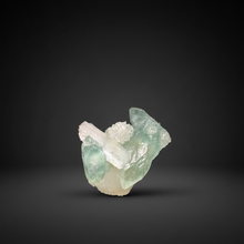 Load image into Gallery viewer, Luminous Mint Apophyllite with Glittering Druzy Sugar Quartz – India
