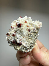 Load image into Gallery viewer, High-Grade Naturally Faceted Red Spessartine Garnet on Matrix — Skardu, Pakistan
