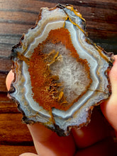 Load image into Gallery viewer, Rare Moroccan Orange Plume Agate Collected by Indigenous Nomads | Ancient Beauty from the Sahara
