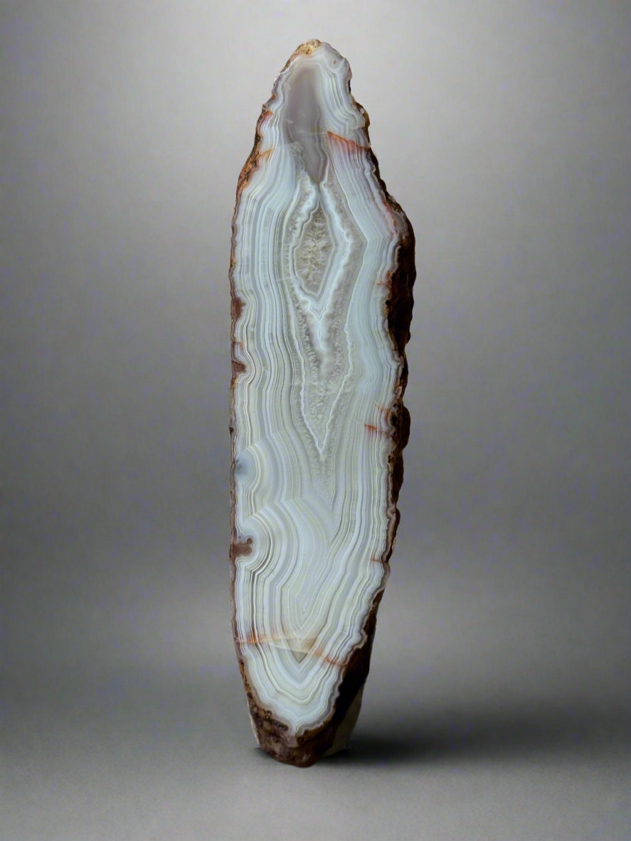 Rare Moroccan White Parallax Agate Collected by Indigenous Nomads | Ancient Beauty from the Sahara