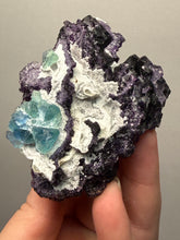 Load image into Gallery viewer, High-Grade Rare Purple-Green-Blue Cubic Fluorite | Cabinet Mineral Collector Specimen | Zhejiang Province, China
