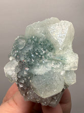 Load image into Gallery viewer, Druzy Green Apophyllite on Red &amp; Green Heulandite – Deccan Traps, Maharashtra, India

