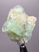Load image into Gallery viewer, Luminous Mint Apophyllite with Glittering Druzy Sugar Quartz – India
