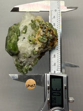 Load image into Gallery viewer, Electric Green Diopside on Quartz – Collector Mineral Specimen (Gilgit-Baltistan) Pakistan
