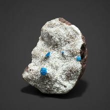 Load image into Gallery viewer, Rare Electric Blue Cavansite on Druzy Matrix – Collector Mineral Specimen | India
