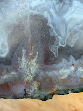 Load image into Gallery viewer, PREMIUM DISPLAY or LAPIDARY SLAB • Moroccan “Ghost Agate” White Seam Plum Agate • Double Sided • High Atlas Mountains • Unpolished

