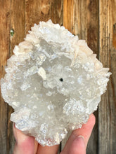 Load image into Gallery viewer, Clear Druzy Gem Apophyllite Stalactite + Pink Stilbite • Maharashtra, India
