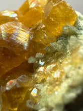 Load image into Gallery viewer, Hessonite Garnet Cluster on Matrix – Natural Collector Specimen from Pakistan | High-Grade Orange-Red Garnet Crystals
