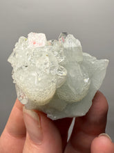 Load image into Gallery viewer, Gemmy Clear Apophyllite on Botryoidal Druzy Chalcedony | Zeolite Mineral Specimen | Maharashtra, India
