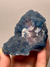 Load image into Gallery viewer, Superb Purple Phantom “Blueberry” Fluorite on Candle Quartz | Huanggang Liang, Inner Mongolia, China
