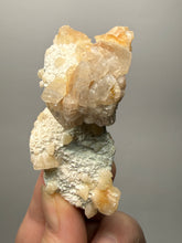 Load image into Gallery viewer, Peach Druzy Heulandite on Matrix – India | Rare Peach Crystal Mineral Specimen for Collectors &amp; Display
