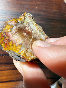 Rare Moroccan Pink & Yellow Plume Agate Collected by Indigenous Nomads | Ancient Beauty from the Sahara