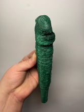 Load image into Gallery viewer, 8.5” Druzy Malachite Stalactite — Botryoidal “Cave” Formation | DR Congo  | Collector Mineral Specimen
