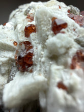 Load image into Gallery viewer, High-Grade Naturally Faceted Red Spessartine Garnet on Matrix — Skardu, Pakistan
