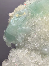 Load image into Gallery viewer, Luminous Mint Apophyllite with Glittering Druzy Sugar Quartz – India
