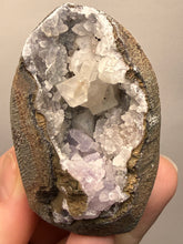 Load image into Gallery viewer, Druzy Lavender “Cactus” Amethyst + Diamond Calcite + Druzy Chalcedony Vug — Deccan Traps, Maharashtra, India
