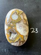 Load image into Gallery viewer, Bumblebee Jasper Agate Palm Stone from West Java, Indonesia • AAA High Grade
