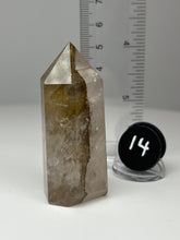 Load image into Gallery viewer, Dendrite Manganese Included Iron Oxide Quartz (Golden Healer) Obelisk Tower • RARE
