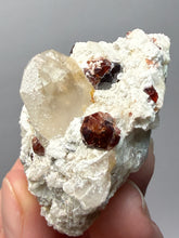 Load image into Gallery viewer, High-Grade Naturally Faceted Red Spessartine Garnet on Matrix — Skardu, Pakistan

