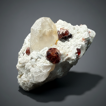 Load image into Gallery viewer, High-Grade Naturally Faceted Red Spessartine Garnet on Matrix — Skardu, Pakistan

