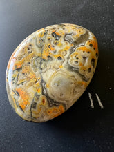 Load image into Gallery viewer, Bumblebee Jasper Agate Palm Stone from West Java, Indonesia • AAA High Grade
