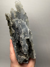 Load image into Gallery viewer, BIG Druzy Chalcedony Stalactite with Druzy Clear Apophyllite | Maharashtra, India
