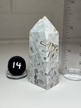 Load image into Gallery viewer, White Pseudomorph Agate after Anhydrite Obelisk Tower from Mexico
