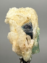 Load image into Gallery viewer, Blue Indicolite &amp; Mint Green Tourmaline on Matrix – Pegmatite Mineral Specimen from Pakistan
