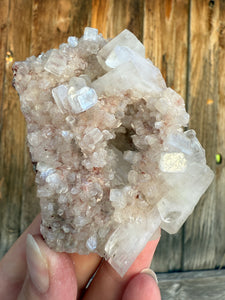 Mint Green + Pink Apophyllite + Pink Heulandite • Maharashtra, India