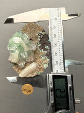 Load image into Gallery viewer, Light Mint Green Apophyllite &amp; Stilbite on Pink &amp; Green Heulandite — Deccan Traps, India
