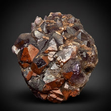 Load image into Gallery viewer, Premium Hematite-Phantom Deep Magenta Ametrine Cluster | Deccan Traps, India | Collector Mineral Specimen
