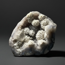 Load image into Gallery viewer, Mordenite with Optical Calcite on Druzy Chalcedony | Mineral Cabinet Specimen | Deccan Traps, India
