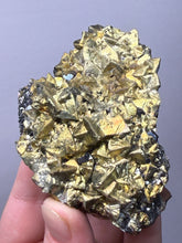 Load image into Gallery viewer, 3.3” New Find: Huanzala Mine Peru Sphalerite + Chalcopyrite + Apatite + Calcite + Quartz | Collector Display Specimen
