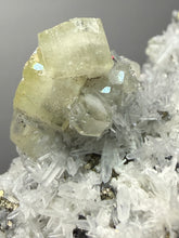 Load image into Gallery viewer, 2.7” New Find: Huanzala Mine Peru Sphalerite + Chalcopyrite + Apatite + Calcite + Quartz | Collector Display Specimen
