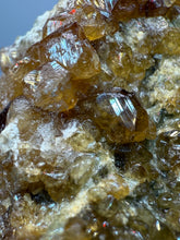 Load image into Gallery viewer, Hessonite Garnet Cluster on Matrix – Natural Collector Specimen from Pakistan | High-Grade Orange-Red Garnet Crystals
