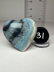 Blue Trolleite from Brazil • Heart