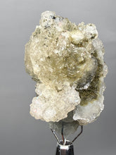 Load image into Gallery viewer, Druzy Apophyllite over Golden Calcite &amp; Black Chalcedony Stalactites | Deccan Traps, Maharashtra, India
