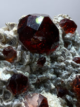 Load image into Gallery viewer, High-Grade Naturally Faceted Red Spessartine Garnet on Matrix — Skardu, Pakistan
