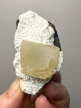 Load image into Gallery viewer, Rare Druzy Golden “Diamond” Calcite on Zeolite Matrix — Maharashtra, India | Collector Cabinet Specimen
