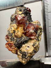 Load image into Gallery viewer, Naturally Faceted Zircon Crystal on Pegmatite–Biotite Matrix • Pakistan Mineral Specimen
