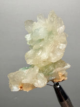 Load image into Gallery viewer, High-Grade Gemmy Green Apophyllite on White Stilbite  | Deccan Traps, Maharashtra, India

