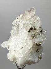 Load image into Gallery viewer, Chalcopyrite on Quartz Specimen | Borieva Mine, Madan Ore Field, Rhodope Mountains, Bulgaria

