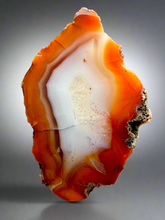 Load image into Gallery viewer, “Glowing Flame of the Atlas” – Fiery Red Orange Carnelian Agate from Morocco • Polished

