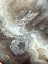 Load image into Gallery viewer, PREMIUM DISPLAY or LAPIDARY SLAB • Moroccan “Ghost Agate” White Seam Plum Agate • Double Sided • High Atlas Mountains • Unpolished
