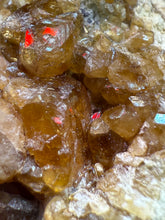 Load image into Gallery viewer, Hessonite Garnet Cluster on Matrix – Natural Collector Specimen from Pakistan | High-Grade Orange-Red Garnet Crystals
