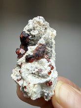 Load image into Gallery viewer, High-Grade Naturally Faceted Red Spessartine Garnet on Matrix — Skardu, Pakistan
