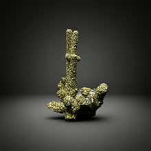 Load image into Gallery viewer, Chalcopyrite Botryoidal Stalactites on Calcite – Cabinet Specimen | Tongshankou Mine, Edong, Daye, Huangshi Prefecture, Hubei Province, China
